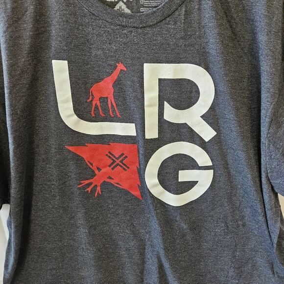 LRG Lifted Research Group Dark Gray Giraffe Short Sleeve Shirt XXL - Picture 2 of 6